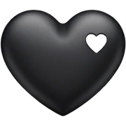 Black heart sticker