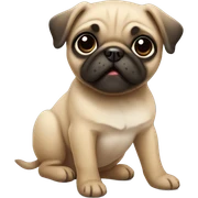Fawn pug puppy sticker