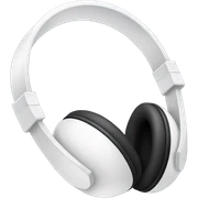 white headphone sticker