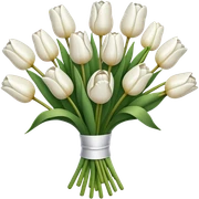 white tulip bouquet  sticker