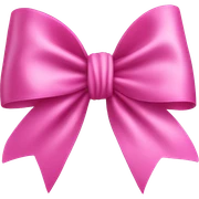 pink silky bow sticker