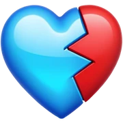 Neon broken heart sticker