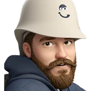 bearded boy in a hat sticker