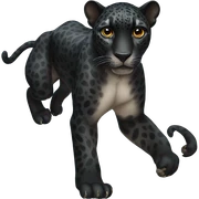 winged black jaguar sticker
