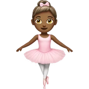 White ballerina wearing pink sticker