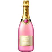 champagner bottle pink sticker