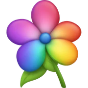 rainbow flower sticker