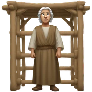 God in a stable sticker