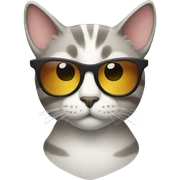 Cat with sunglasses sticker