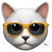 Cat with sunglasses sticker