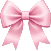 light pink ribbon bow sticker