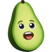 Cartoon avocado  sticker