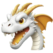 Dragon blanc sticker