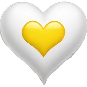 White and yellow heart sticker