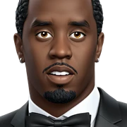 dark-skinned male portrait with bowtie sticker