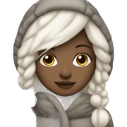 Winter girl white skin cozy  sticker