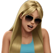 blonde beauty with sunglasses sticker