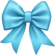 Light blue bow sticker
