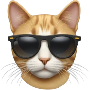 Cat with sunglasses sticker