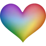Heart shaped rainbow sticker