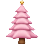 pastel pink christmas tree sticker