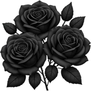 Black roses sticker