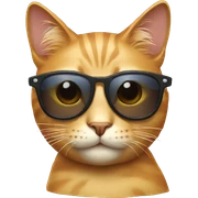 Cat with sunglasses sticker