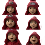 girl in hat realism sticker