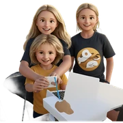 girls enjoying a sunny day sticker