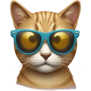 Cat with sunglasses sticker