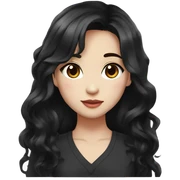 Beautiful girl,Black hair,wavy hair，long hair,Black eyes,Chinese sticker
