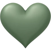 Sage green heart  sticker