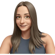 smiling girl with long hair sticker
