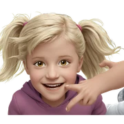 playful girls smiling outdoors sticker
