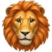 Orange lion sticker