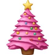 Pink Christmas Tree sticker