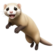 Ferret jumping sticker