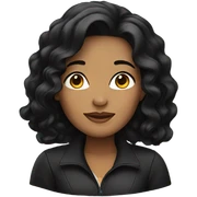 Woman with black hair  sticker