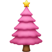 Pink Christmas tree sticker