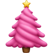 Pink Christmas tree  sticker