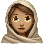 Brown hair girl wrapped in blanket  sticker