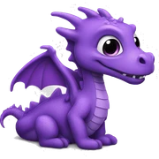 dragon violet cœur étoile  sticker