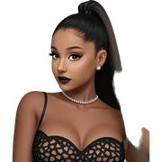 elegant girl in black dress sticker