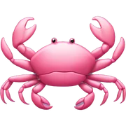 Pink crab on a plane sticker