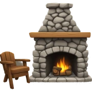 camp fireplace sticker