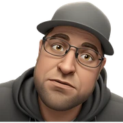 male portrait with glasses sticker