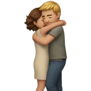 hugging sticker