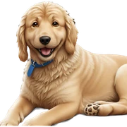 realistic dog on couch sticker