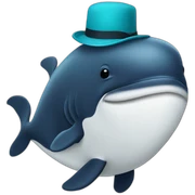 whale with hat sticker