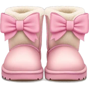Mini light pink uggs with bow sticker